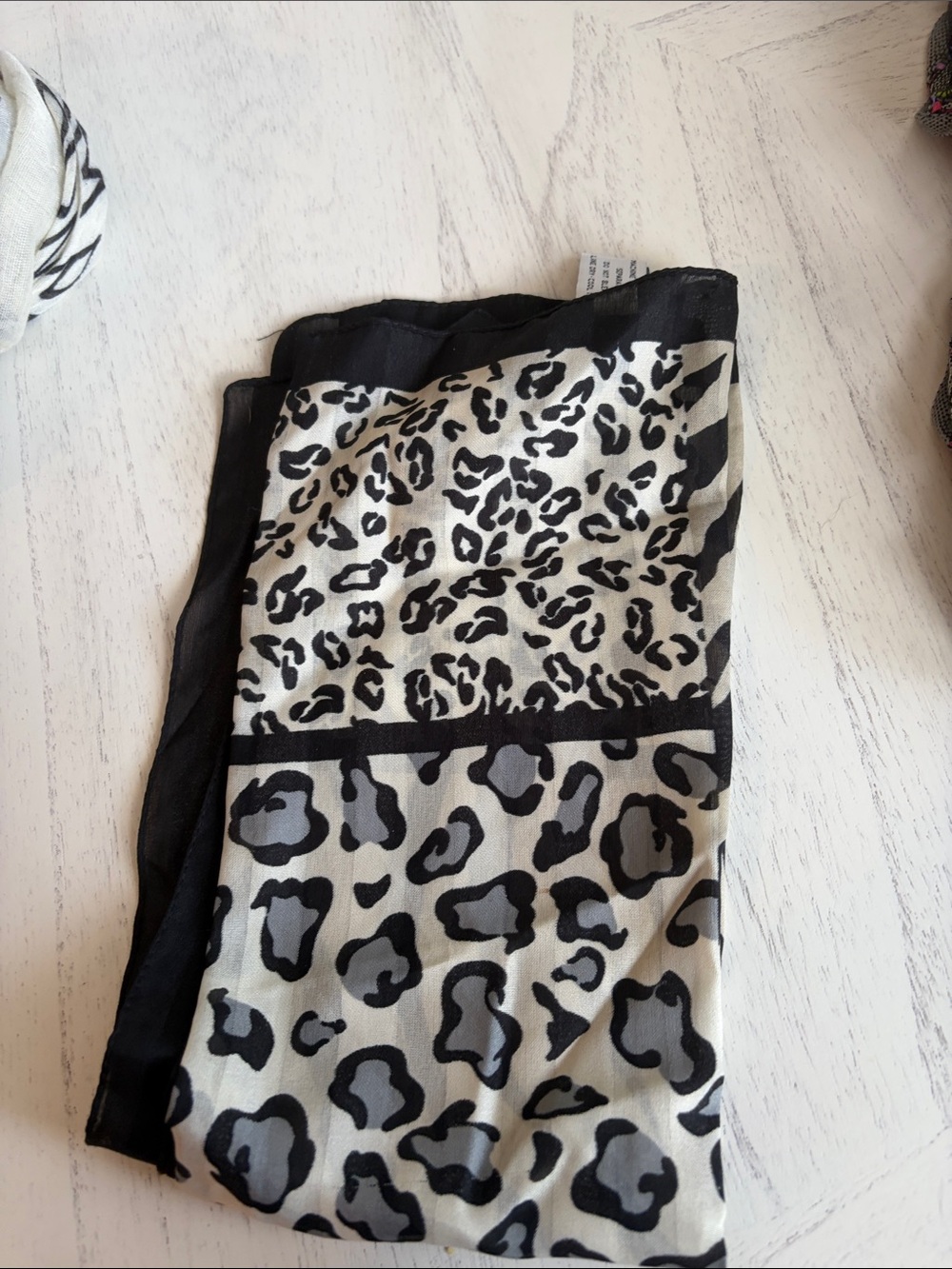 Assorted Mixed Pattern Scarves - Stripes, Leopard, Floral & Beaded - Picture 7 of 10